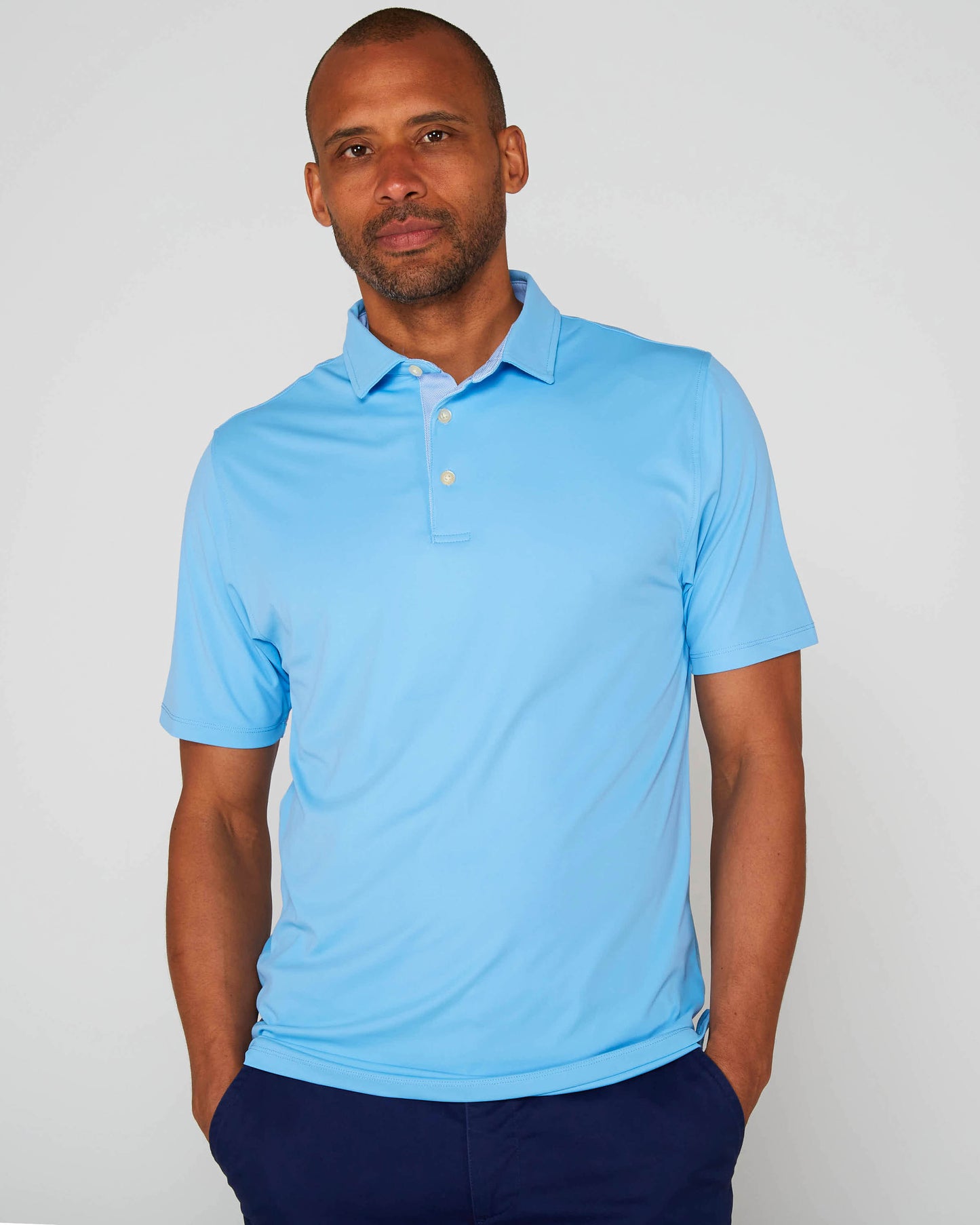 GOLF POLO IN PERFORMANCE POLO BLUE