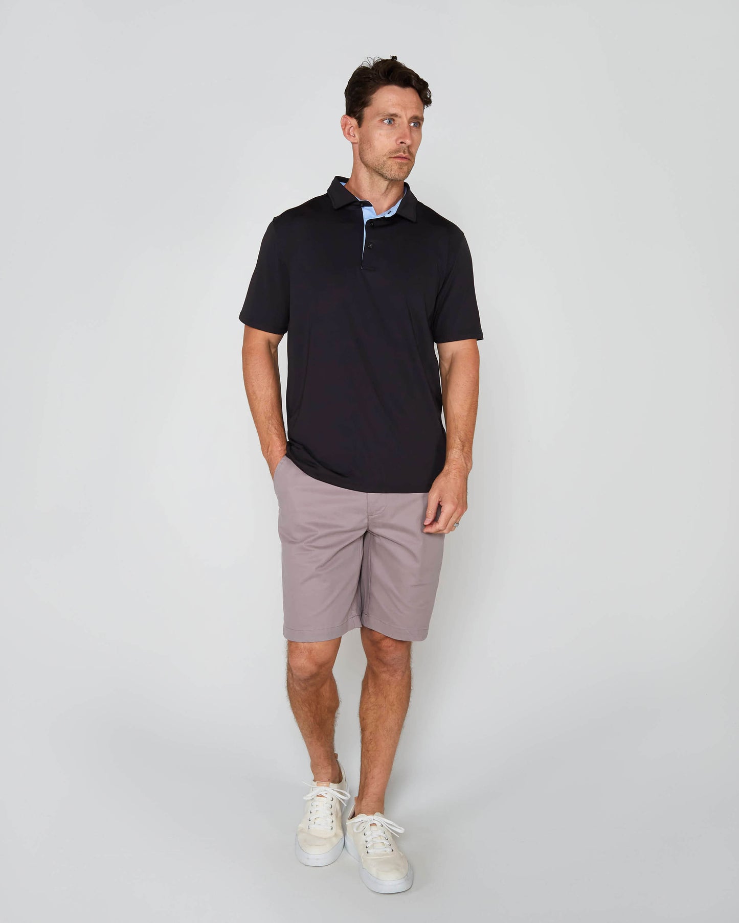GOLF POLO IN PERFORMANCE POLO BLACK