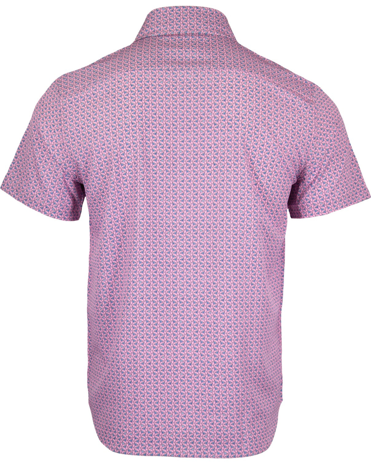 FULL DULL POLYESTER OXFORD PRINT SHIRT TILT GLASS PINK