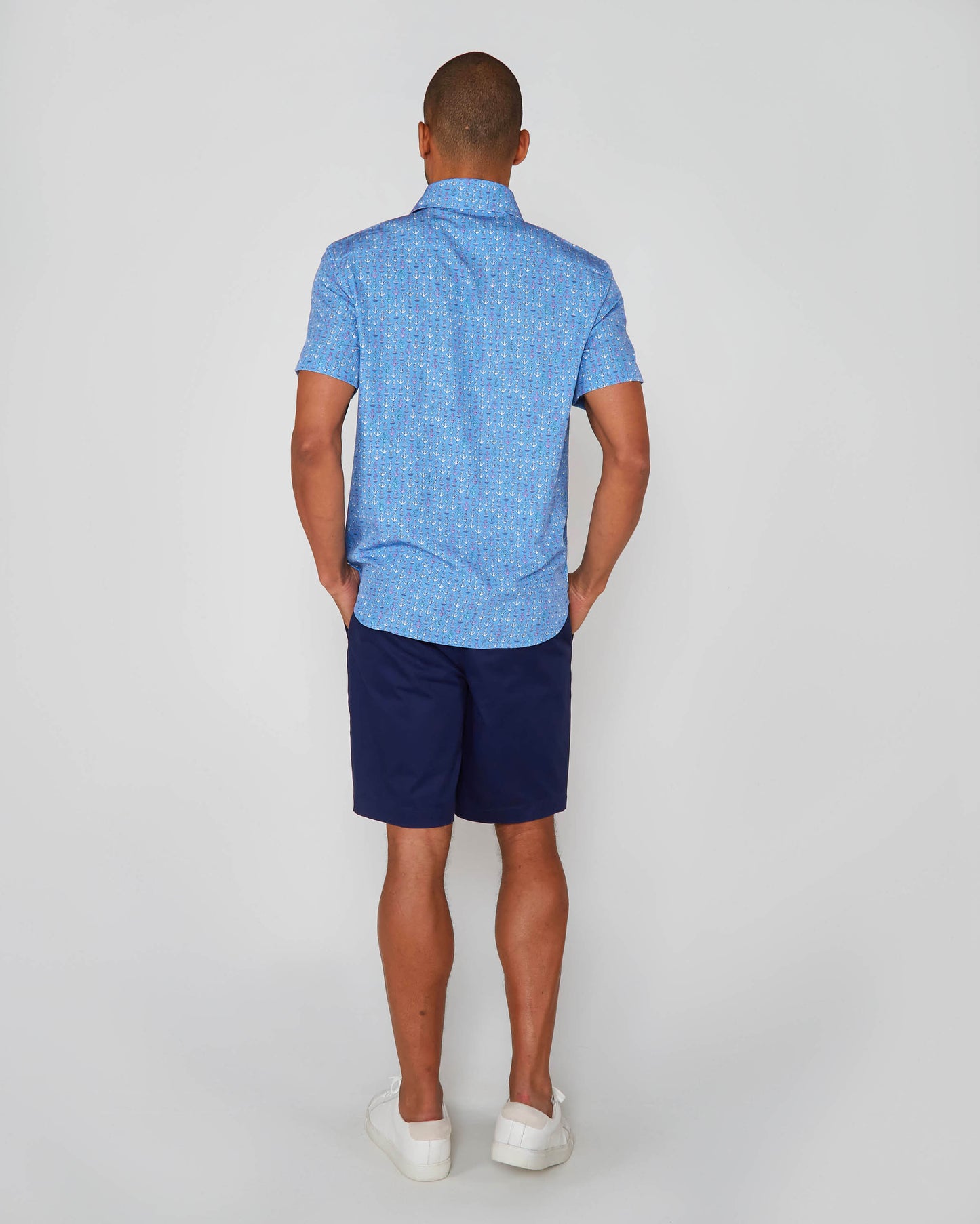 FLAT FRONT SHORT NAVY