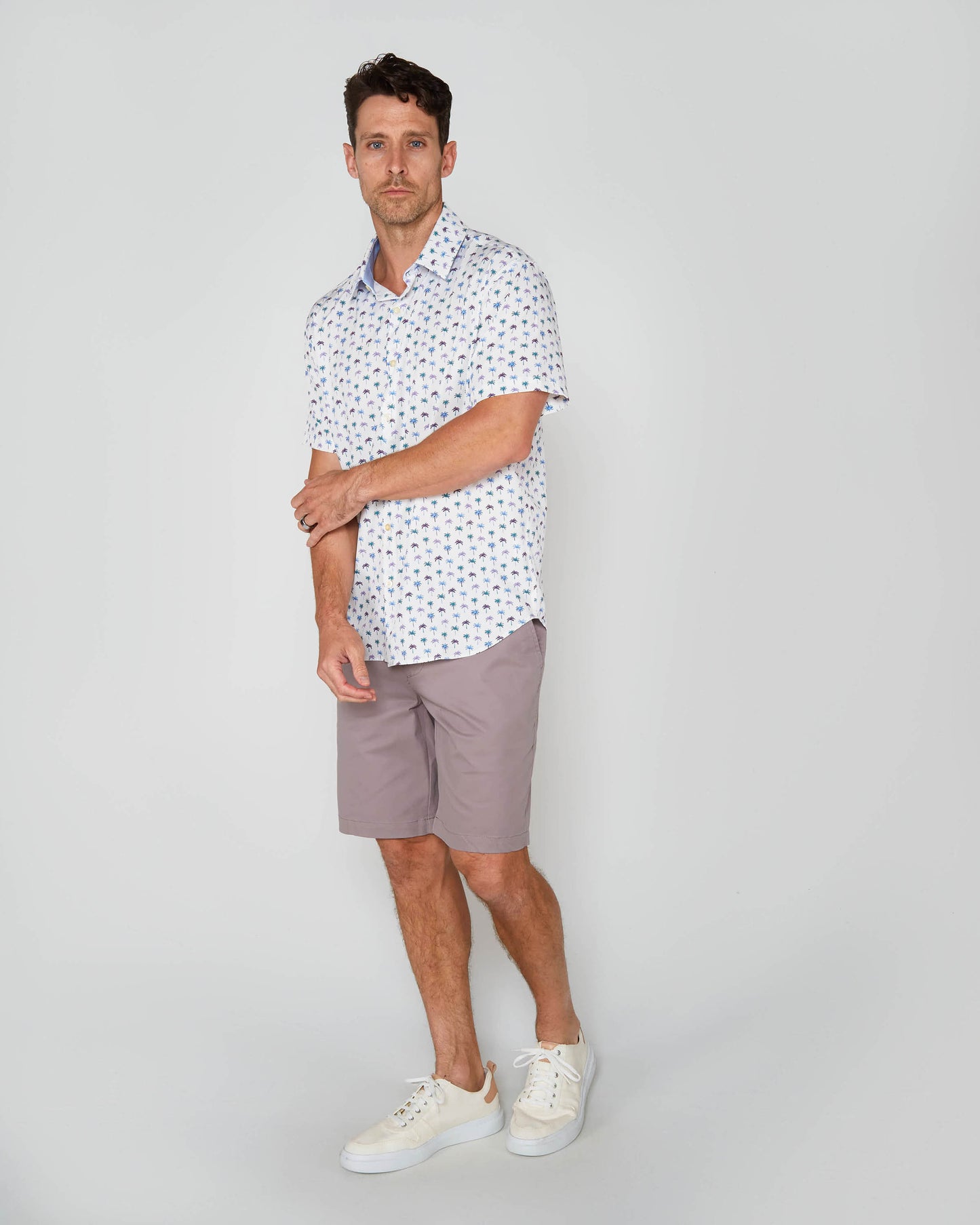 FLAT FRONT SHORT GREY