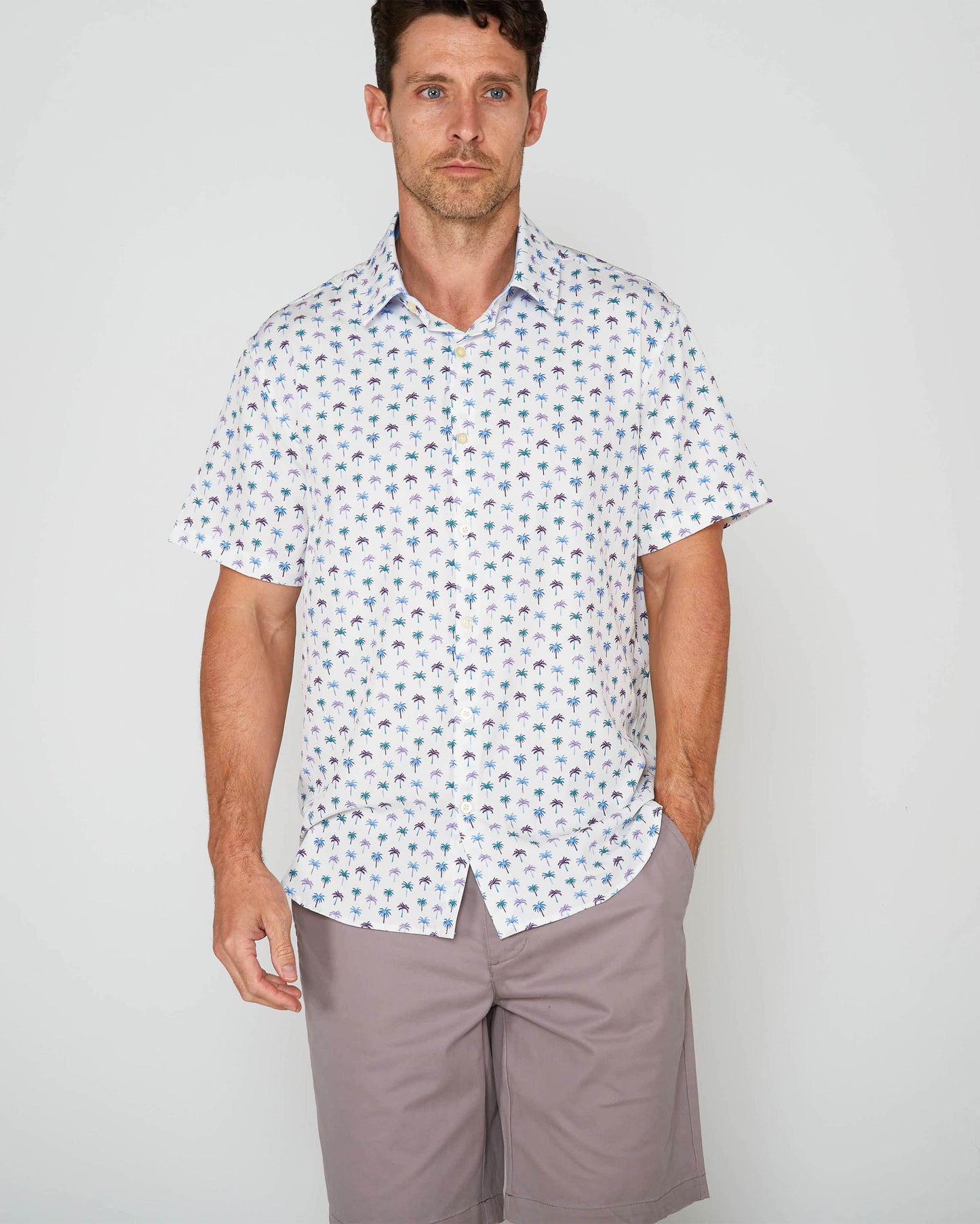 FLAT FRONT SHORT GREY