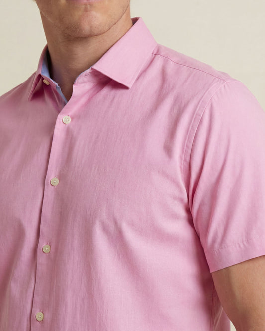 NEWARK PERFORMANCE PRINT SHIRT OXFORD PINK