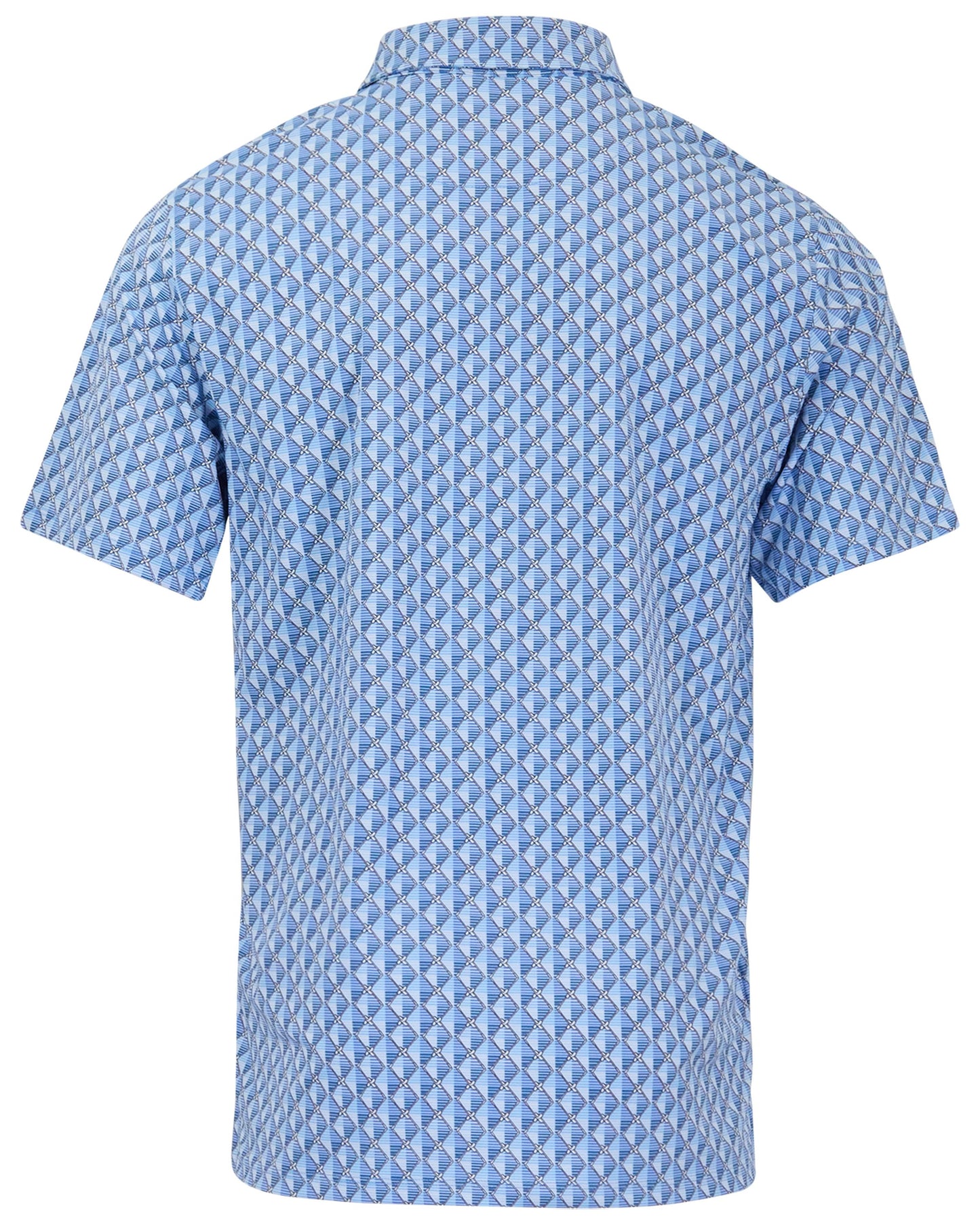 HUDSON GOLF PERFORMANCE POLO HARLEQUIN CLUBS BLUE