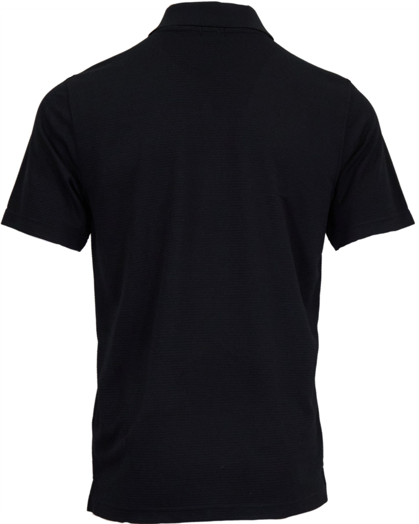 PRESTON OTTOMAN TEXTURED GOLF PERFORMANCE POLO BLACK