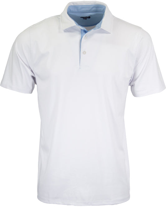 GOLF POLO IN PERFORMANCE POLO WHITE