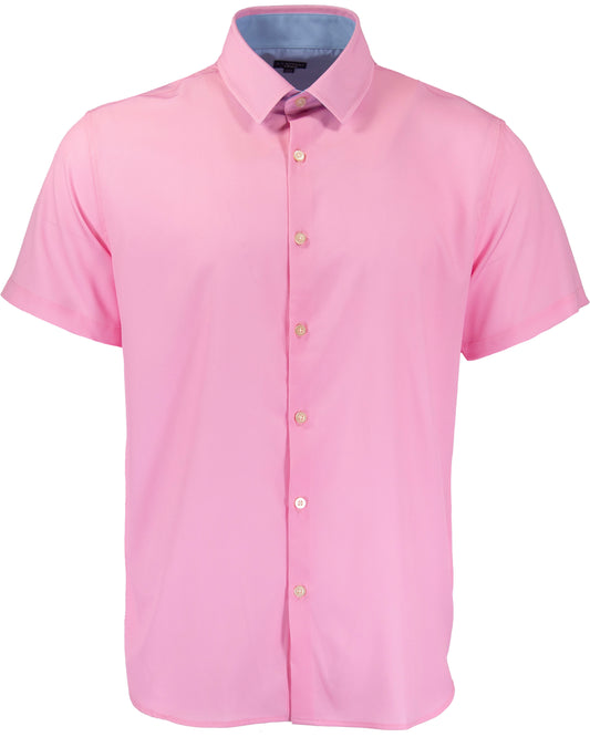 FULL DULL POLYESTER OXFORD PRINT SHIRT NWK OXFORD PINK