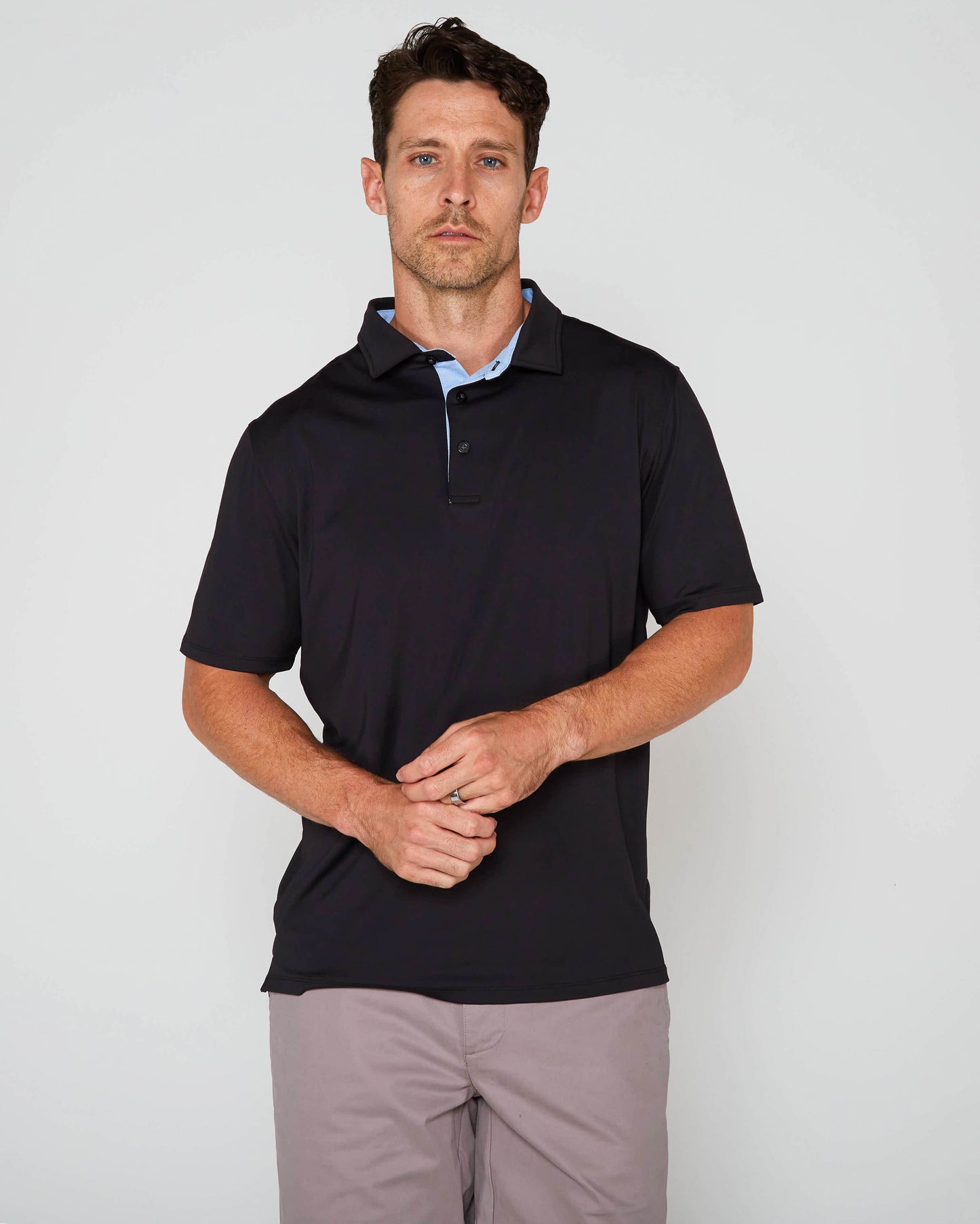 GOLF POLO IN PERFORMANCE POLO BLACK