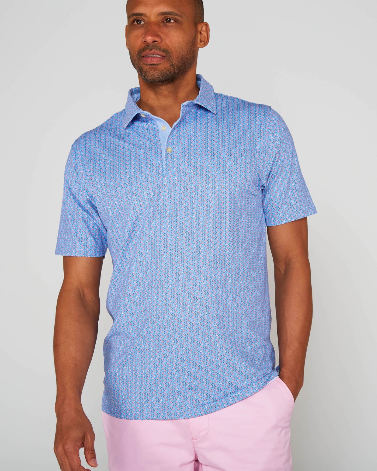 GOLF POLO IN PERFORMANCE POLO TILT GLASS BLUE