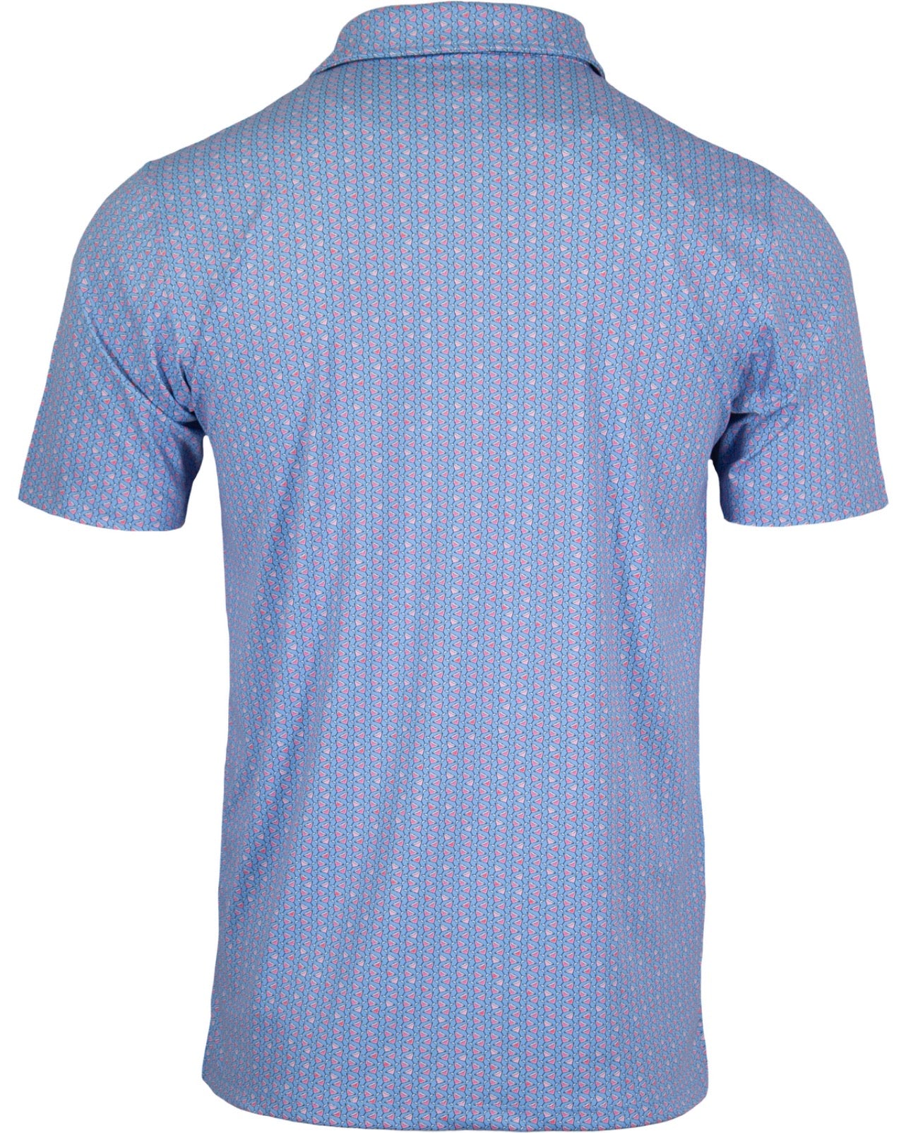 HUDSON GOLF PERFORMANCE POLO TILT GLASS BLUE