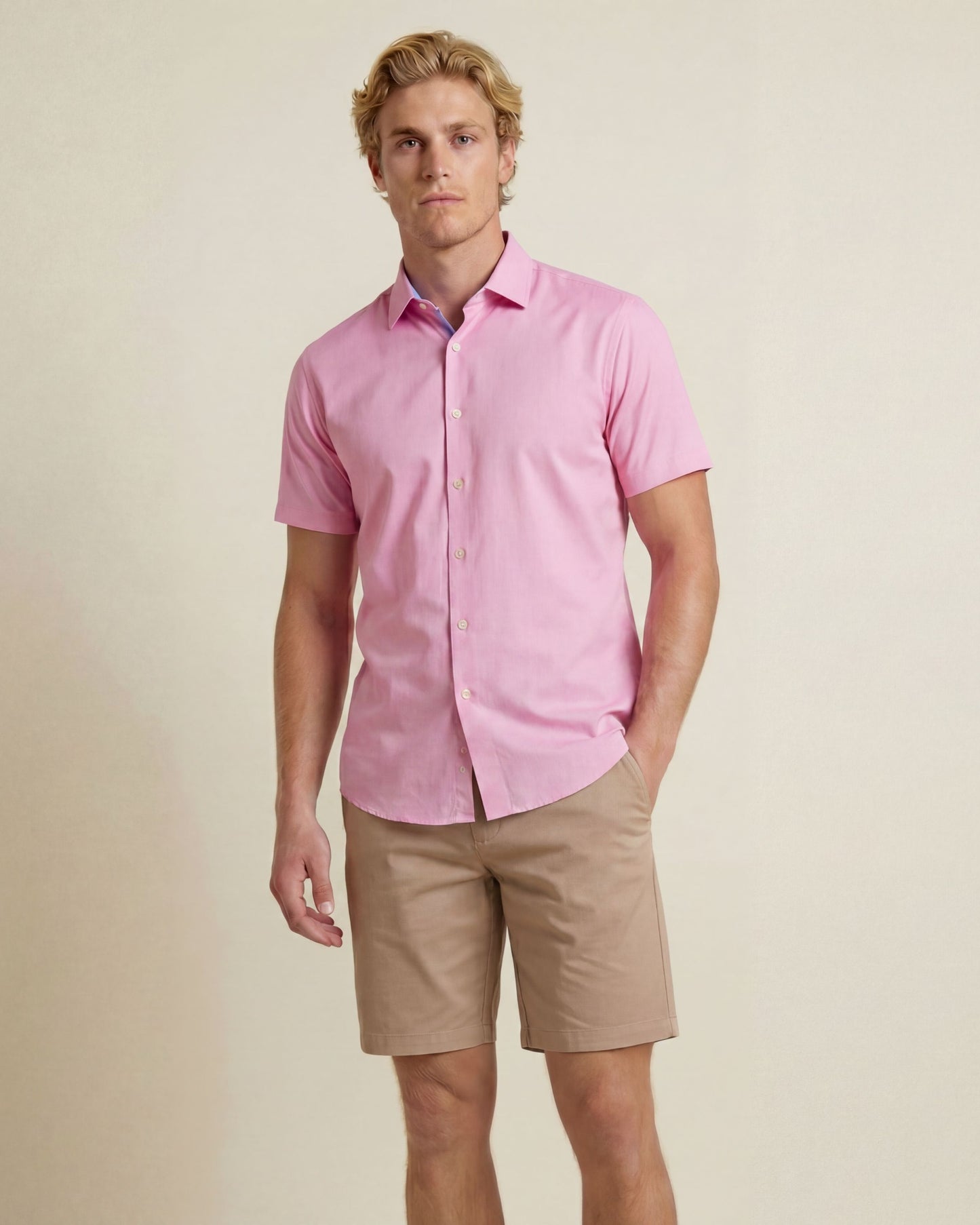 WILLIAM FLAT FRONT SHORT KHAKI