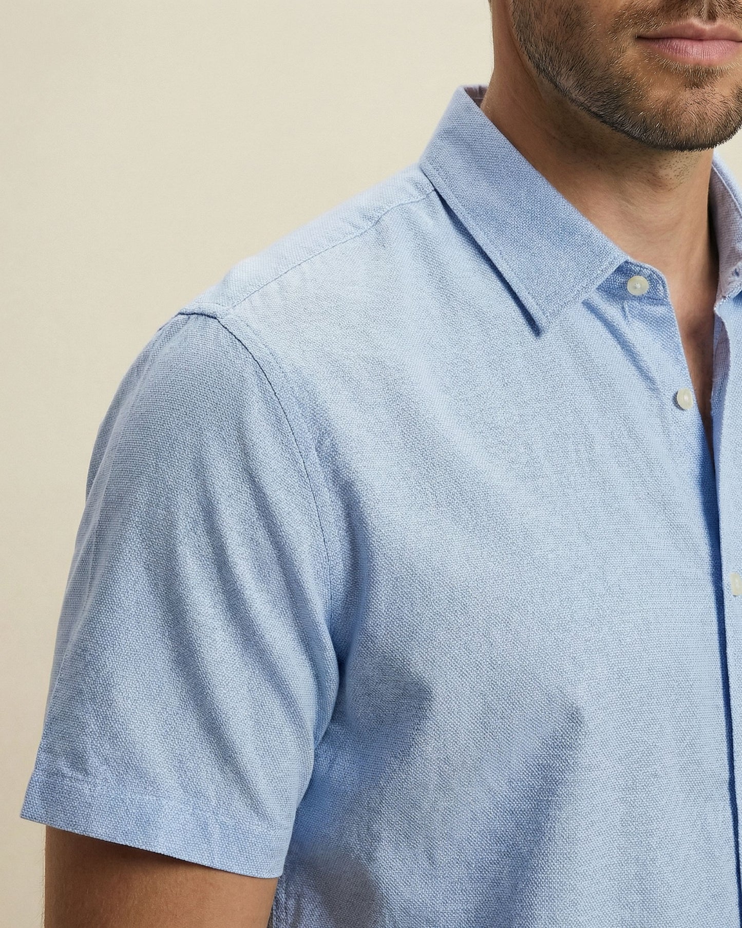 NEWARK PERFORMANCE PRINT SHIRT OXFORD BLUE