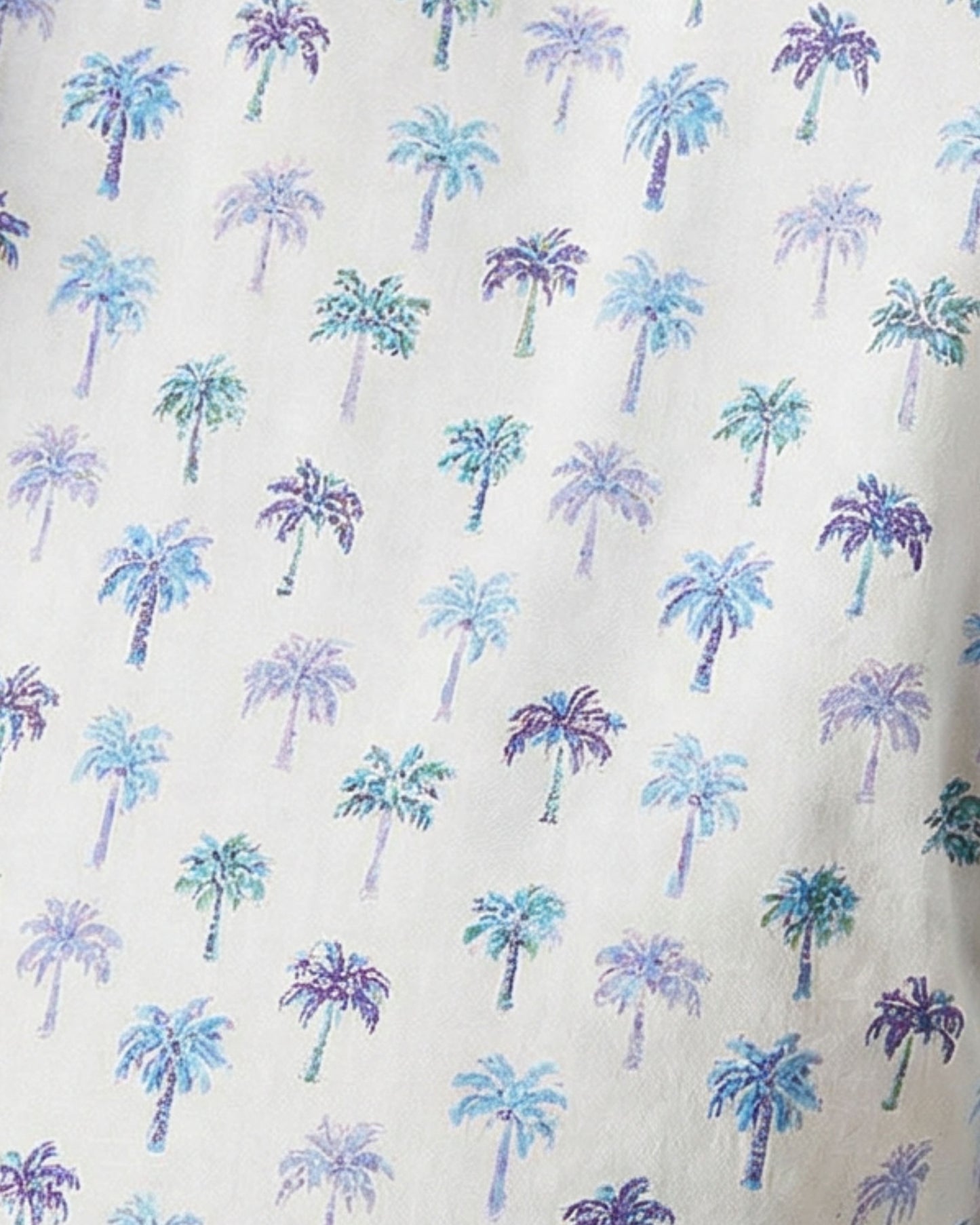 NEWARK PERFORMANCE PRINT SHIRT OXFORD PALM WHITE