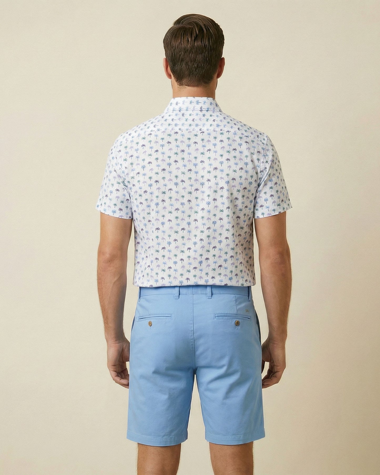 WILLIAM FLAT FRONT SHORT BLUE