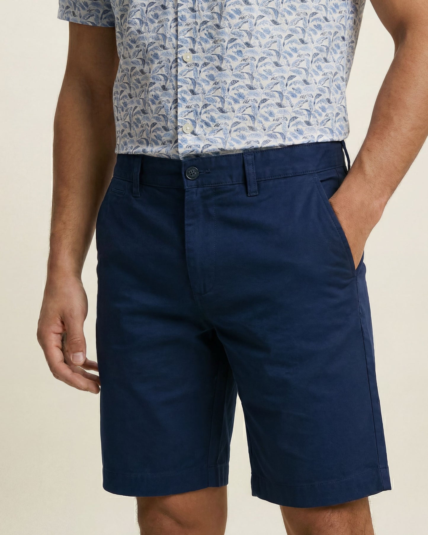 WILLIAM FLAT FRONT SHORT NAVY