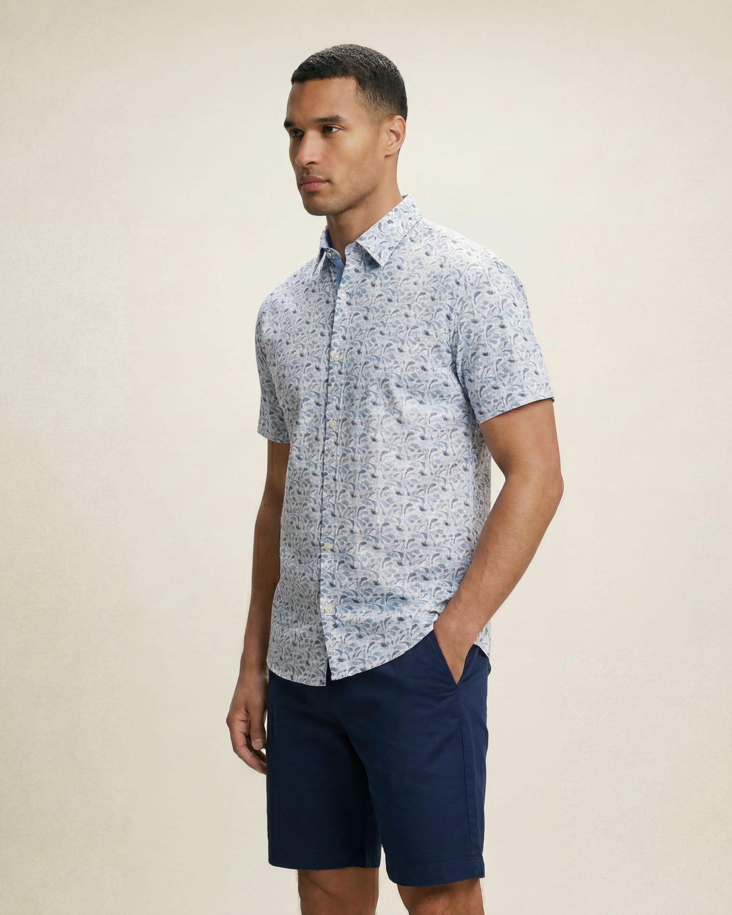 WILLIAM FLAT FRONT SHORT NAVY