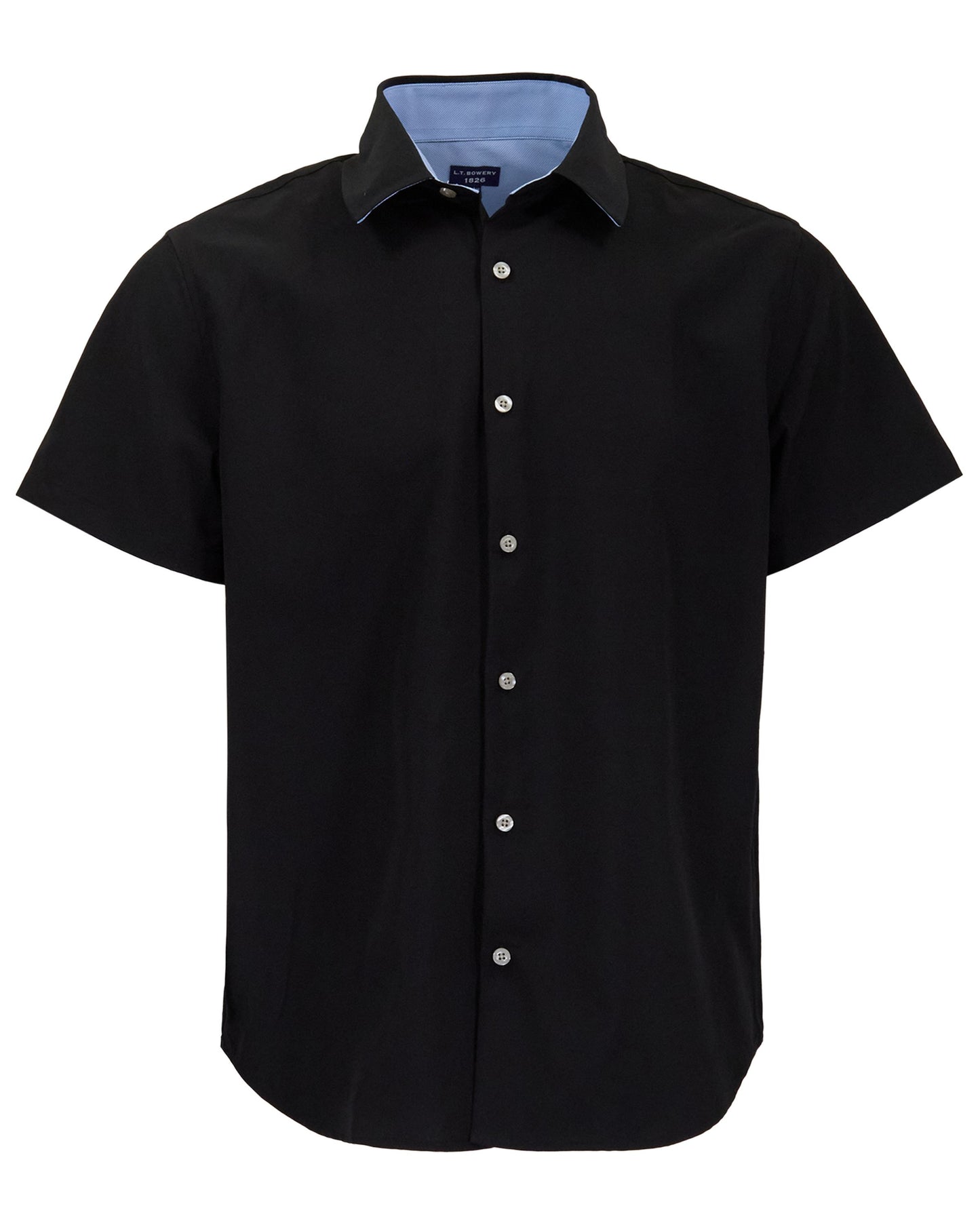 NEWARK PERFORMANCE PRINT SHIRT OXFORD BLACK