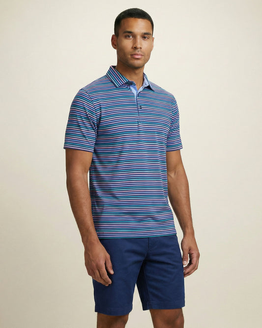 HUDSON GOLF PERFORMANCE POLO ROCHESTER NAVY