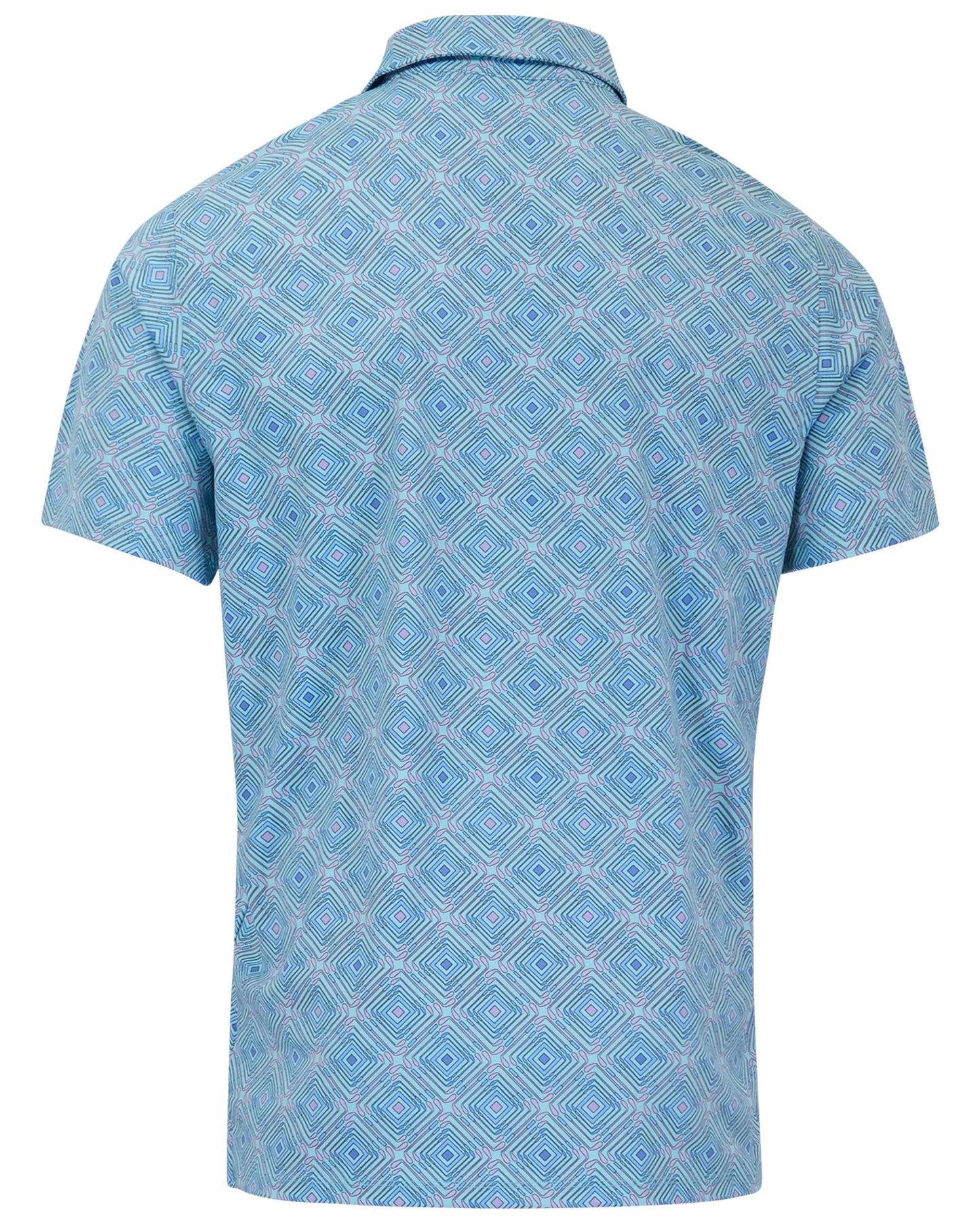HUDSON GOLF PERFORMANCE POLO CUBE CLUBS TEAL