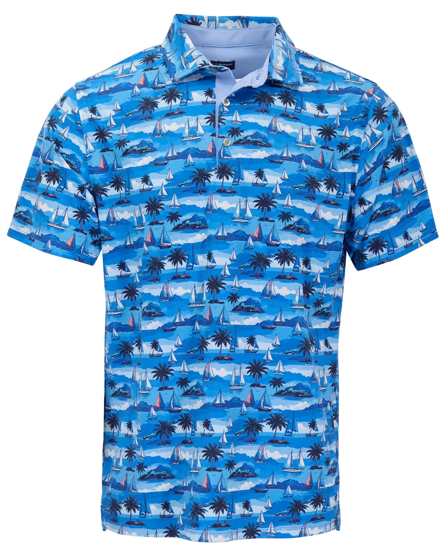 HUDSON GOLF PERFORMANCE POLO SAILING BAY BLUES