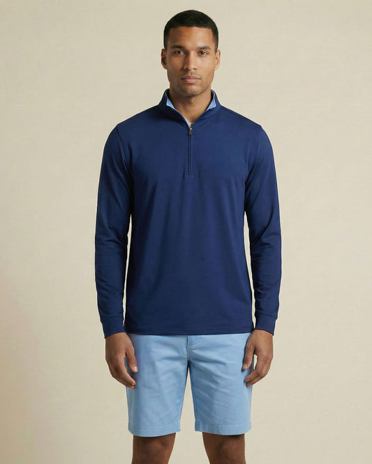 YORK GOLF PERFORMANCE QUARTER ZIP NAVY