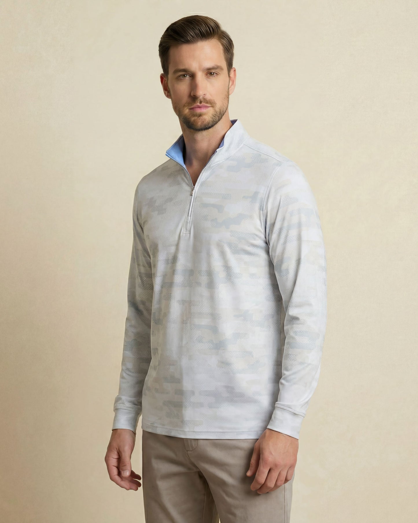 YORK GOLF PERFORMANCE QUARTER ZIP CAMO