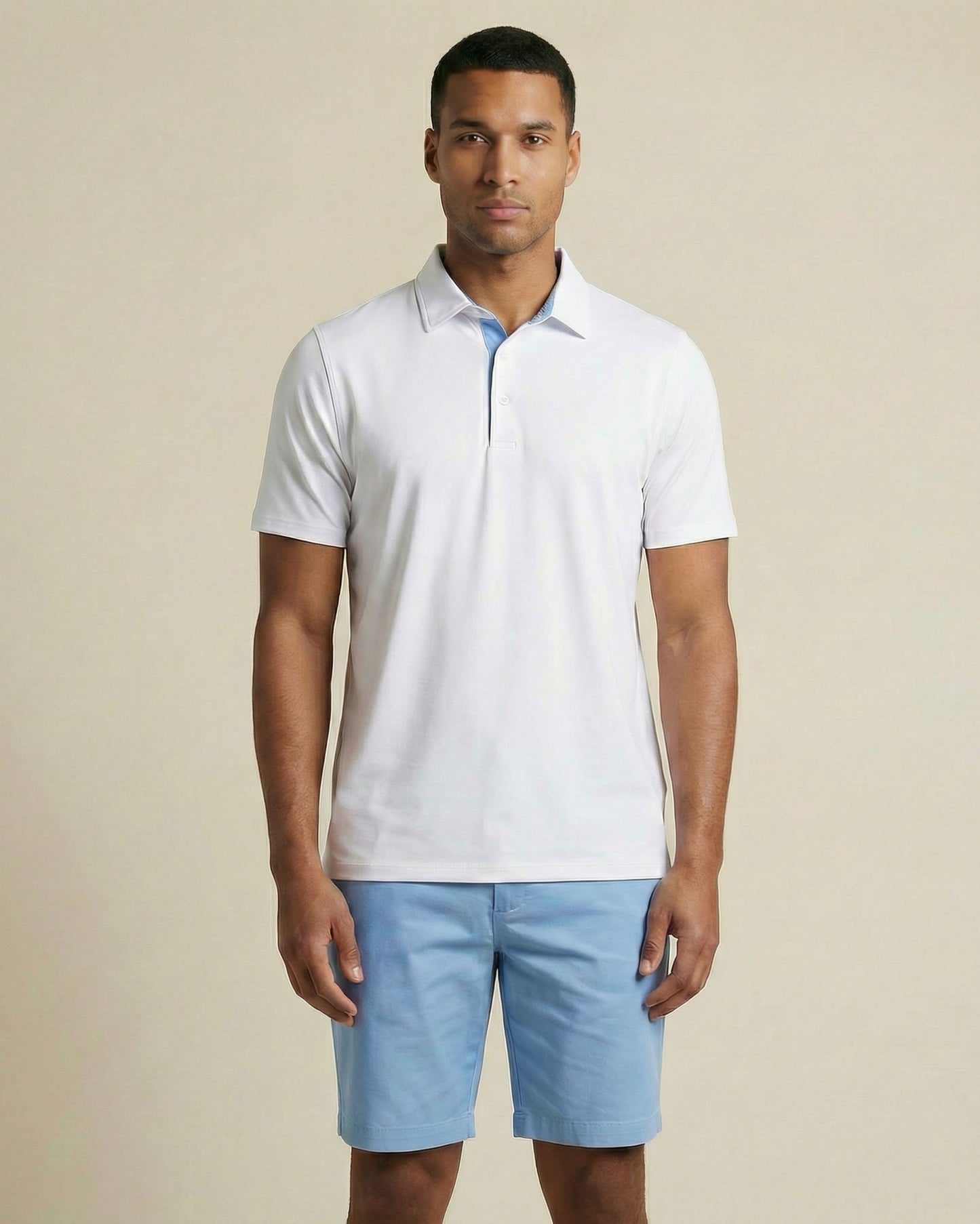 HUDSON GOLF PERFORMANCE POLO WHITE