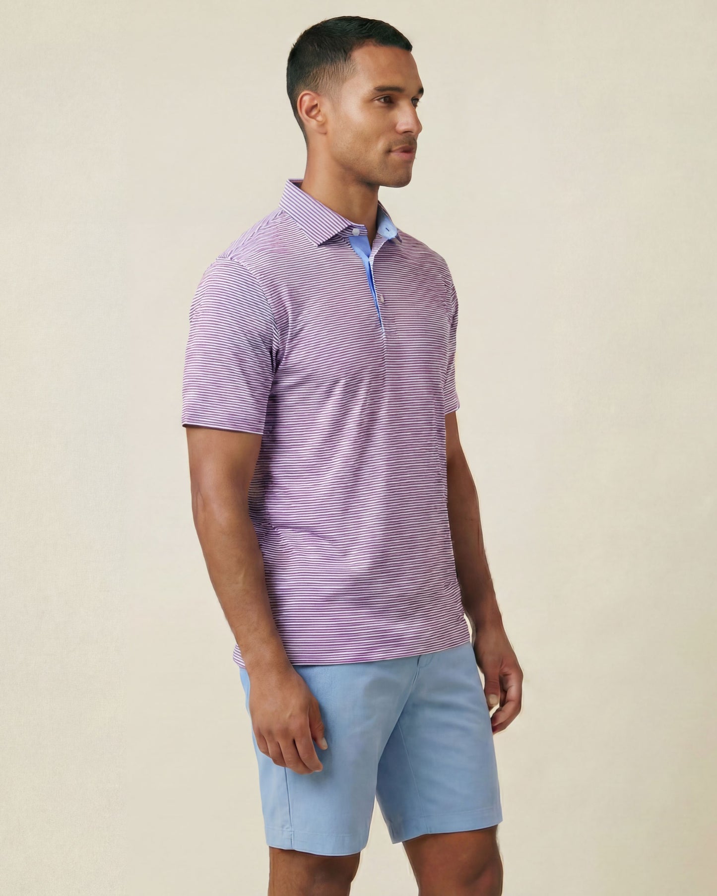 HUDSON GOLF PERFORMANCE POLO SOMERSET PK BLU