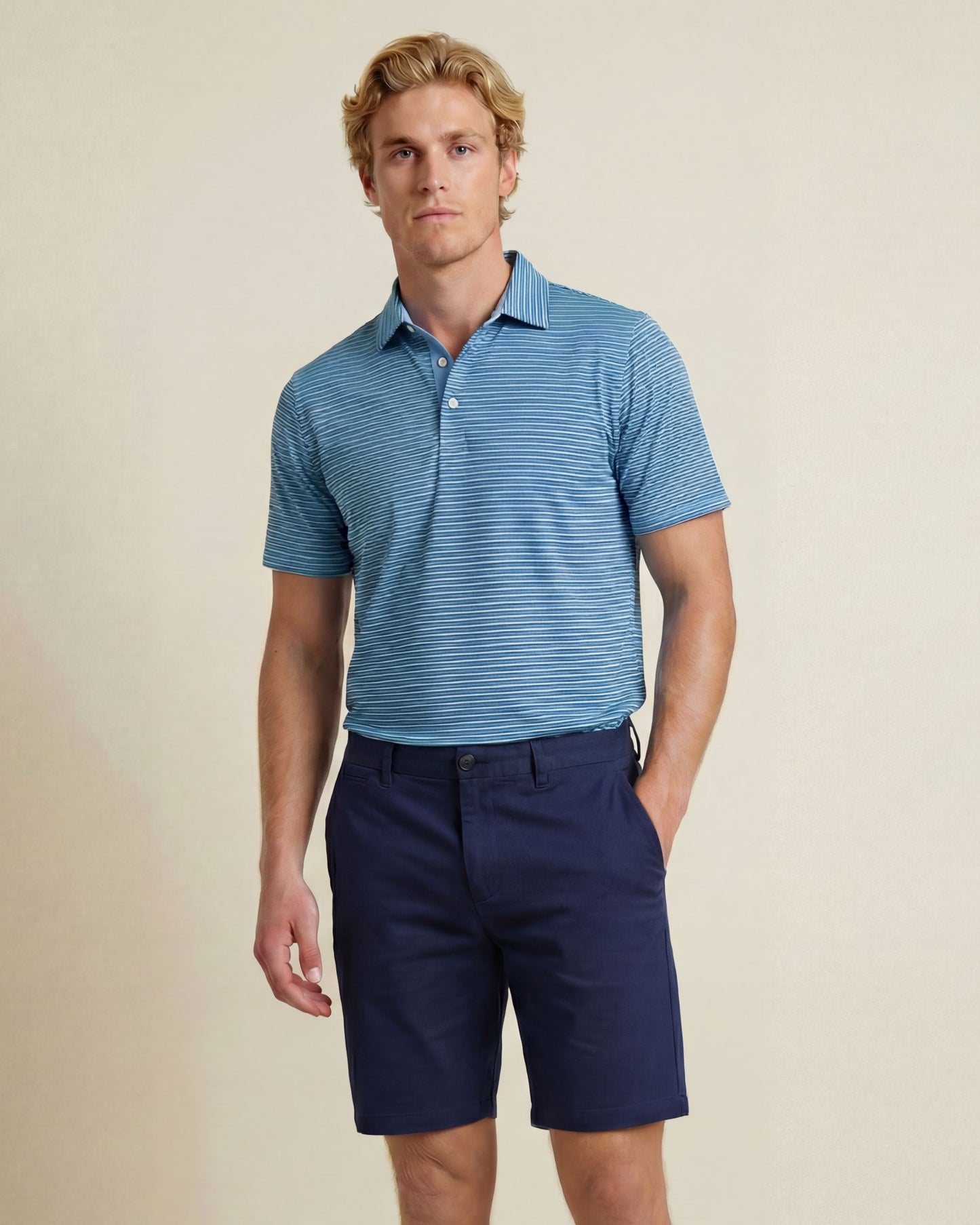 HUDSON GOLF PERFORMANCE POLO SOMERSET MT BLU