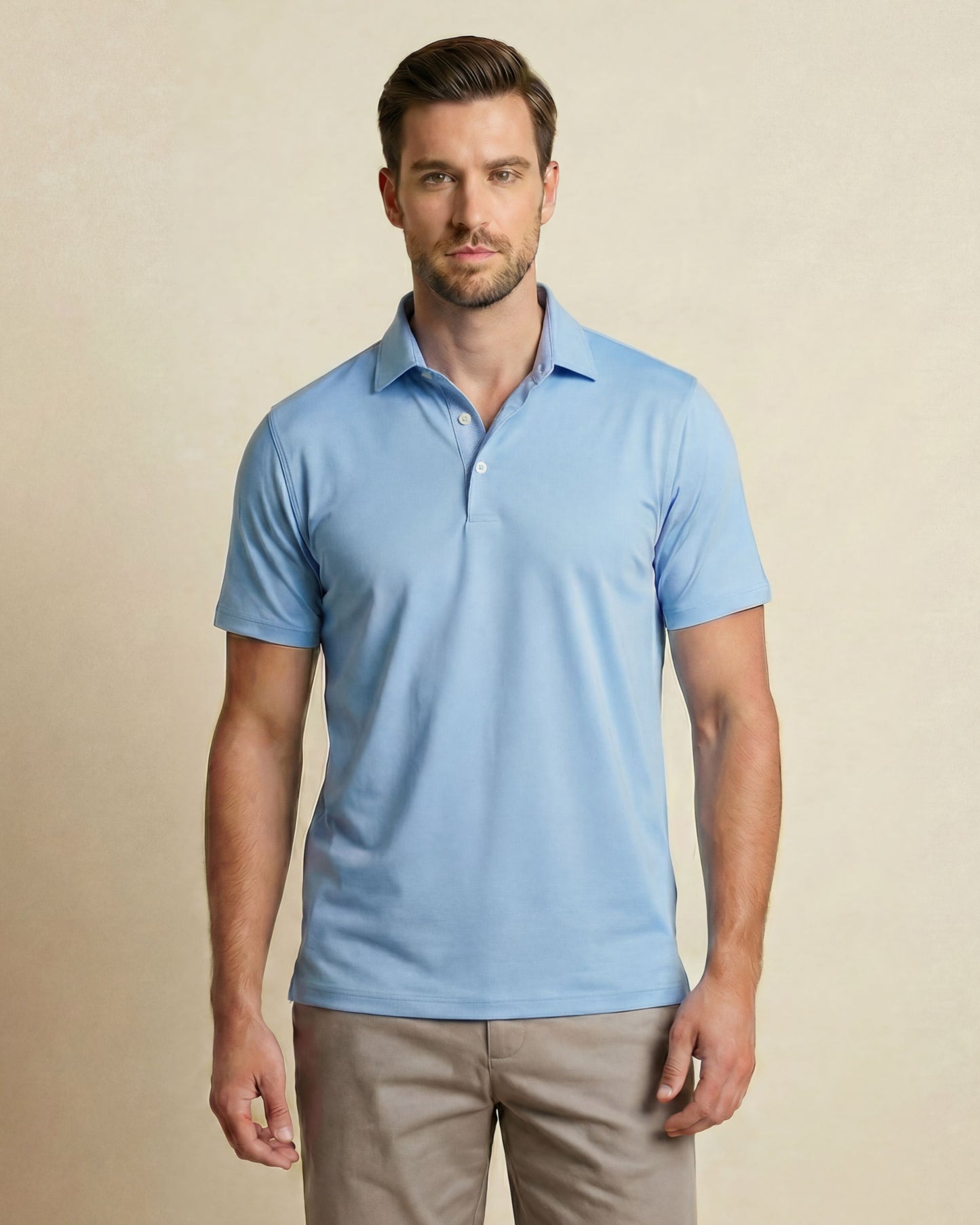 HUDSON GOLF PERFORMANCE POLO BLUE