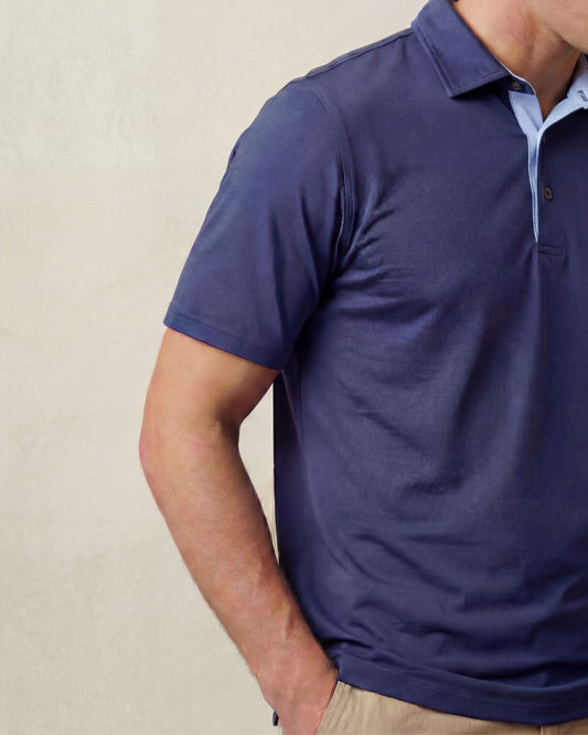 HUDSON GOLF PERFORMANCE POLO NAVY