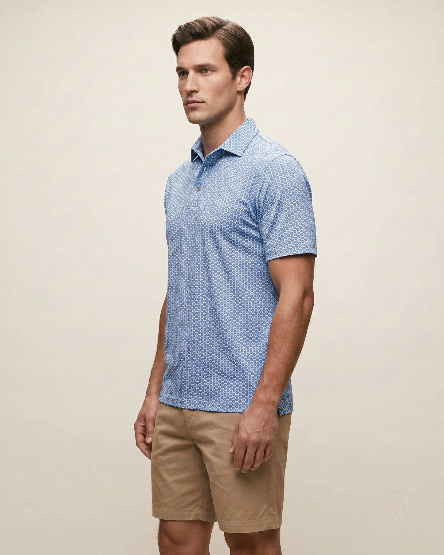 HUDSON GOLF PERFORMANCE POLO HAPPY SKULLS WHITE