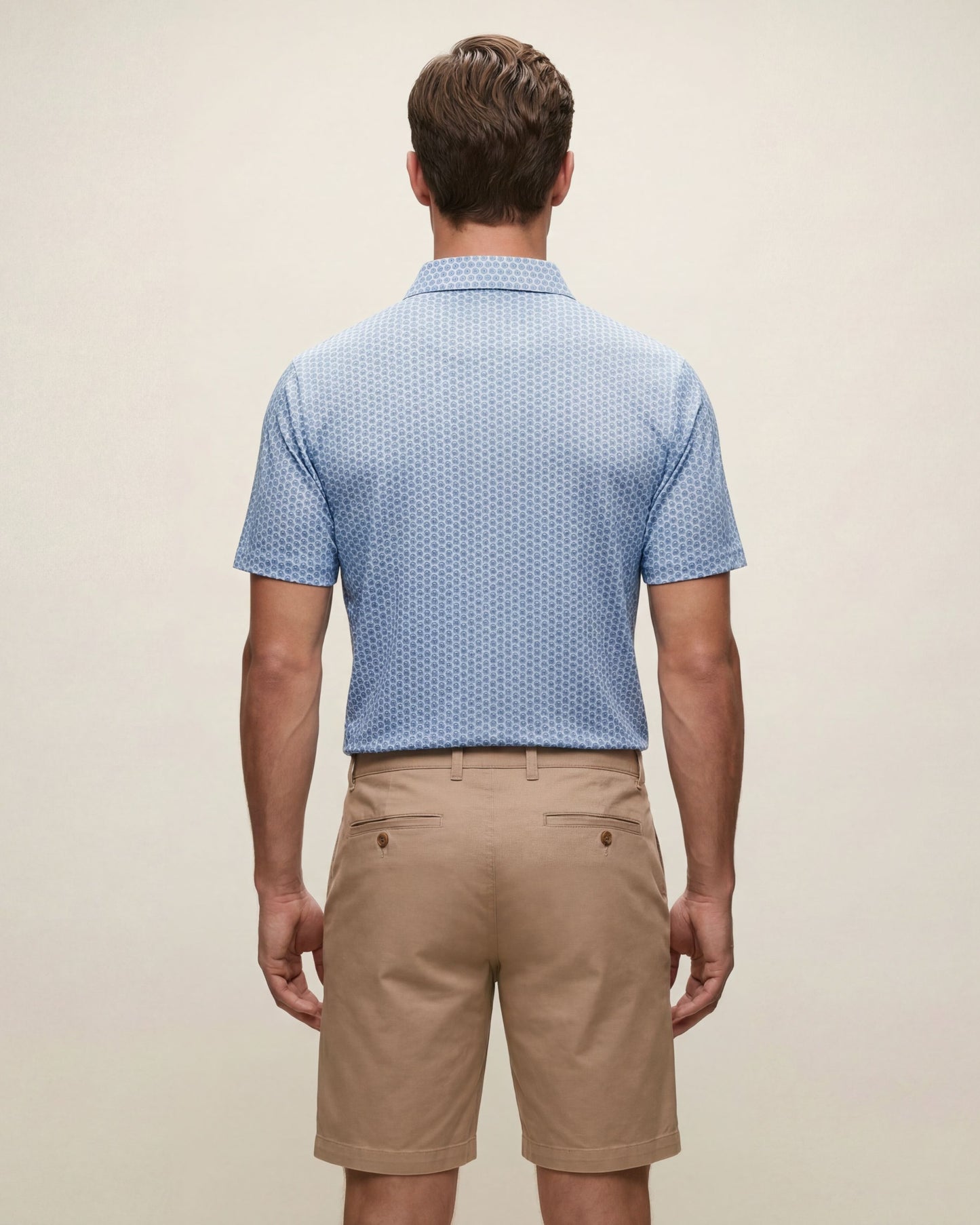 HUDSON GOLF PERFORMANCE POLO HAPPY SKULLS WHITE