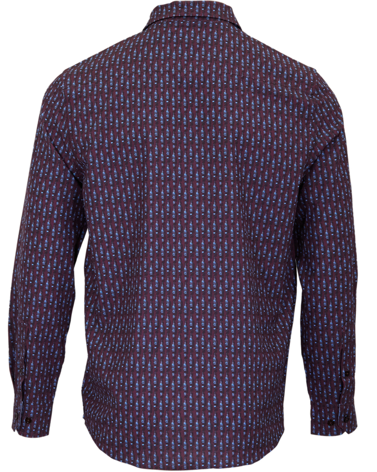 GEORGE STRETCH PERFORMANCE LONG SLEEVE BUTTON UP BOURBON PORT