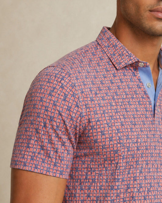 HUDSON GOLF PERFORMANCE POLO TIC TAC CLUB CORAL